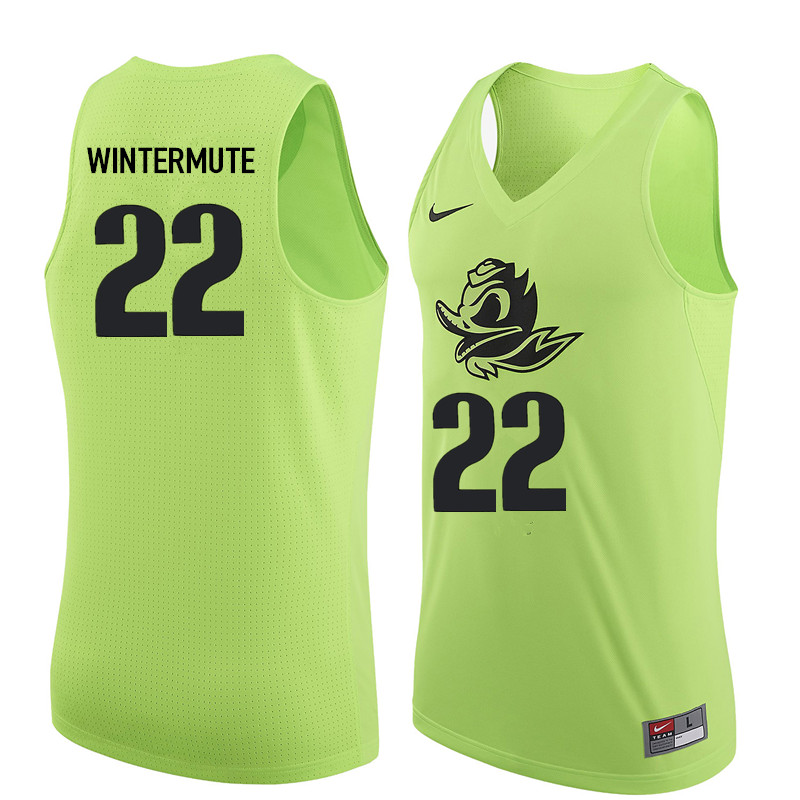 Men Oregon Ducks #22 Slim Wintermute College Basketball Jerseys Sale-Electric Green